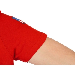 NASA koszulka męska t-shirt dekolt V Basic Flag czerowna