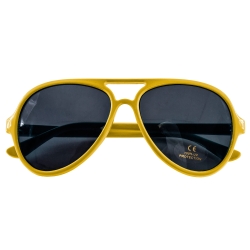 Okulary przeciwsłoneczne Plastic Pilot Yellow, damskie CUBUS